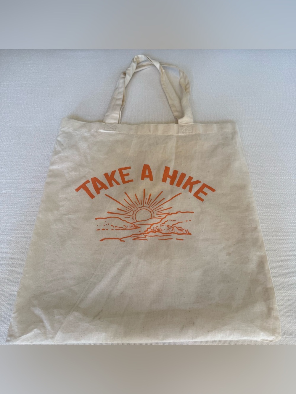 “Take a Hike” reusable canvas tote bag
